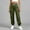 Army Green, variant on Juslio Women Pants with Pockets Cargo Pants Casual Comfortable Elastic Waist Straight Pants