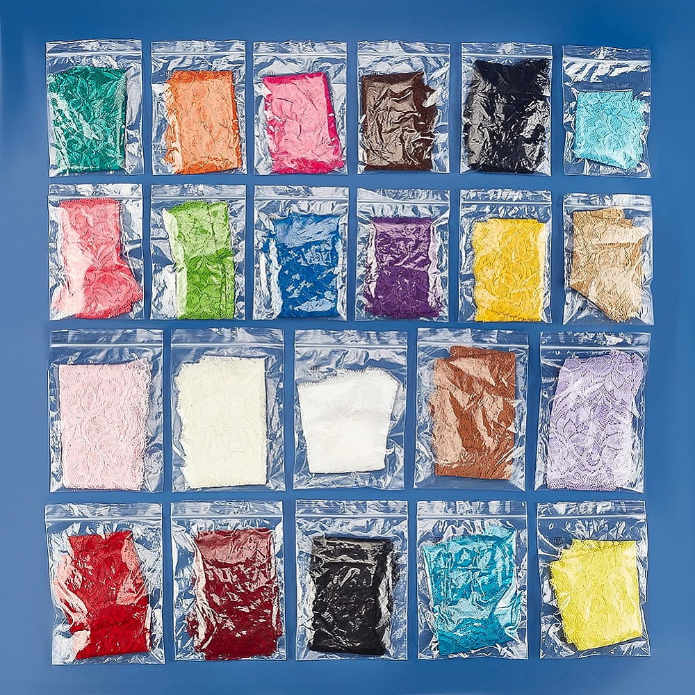 22colors Lace Trim Polyester Ribbon for Jewelry Making Mixed color 5-7/8 inch(150mm) wide 1yards/color 22 colors/set