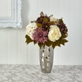 thumbnail image 3 of 22in. Peony, Hydrangea and Dahlia Artificial Arrangement in Silver Vase, 3 of 3