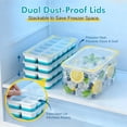 thumbnail image 3 of Asoricing Ice Cube Tray with Lid and Bin, 4 Pack Ice Trays for Freezer, Stackable Ice Bucket Kits with Storage Container for Kitchen, RV, Cocktail, Coffee, 3 of 9