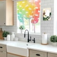 thumbnail image 5 of Easter Balloon Curtains for Windows, Bedroom Curtains 54 Inch Length, Spring Rabbits Silhouette Rainbow Ombre Art Tie Up Curtains Panels Thermal Insulated Bathroom Curtains Window 42"x54", 5 of 8