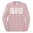thumbnail image 2 of Wild Bobby One Nation Under God Inspirational/Christian Men Long Sleeve Shirt, Light Pink, XX-Large, 2 of 5