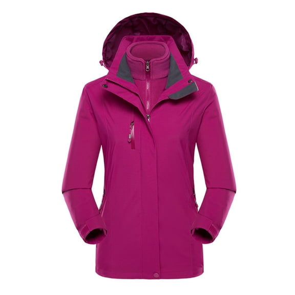 Drovellove Plus Size Women's Fleece Hooded Reversible Jacket, Thick Warm Winter Coat with Full Zip, Soft Plush Loungewear Outerwear for Casual Outings, Cozy Housewear, or Travel