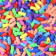 thumbnail image 5 of Chisel-Shaped Eraser Toppers Pencil Top Eraser 12 Assorted Colors Cap Erasers for Pencils Erasers for Pencils, No-Smudge Latex Free Eraser Toppers Bulk Erasers Caps for Teachers Home and Office, 5 of 9