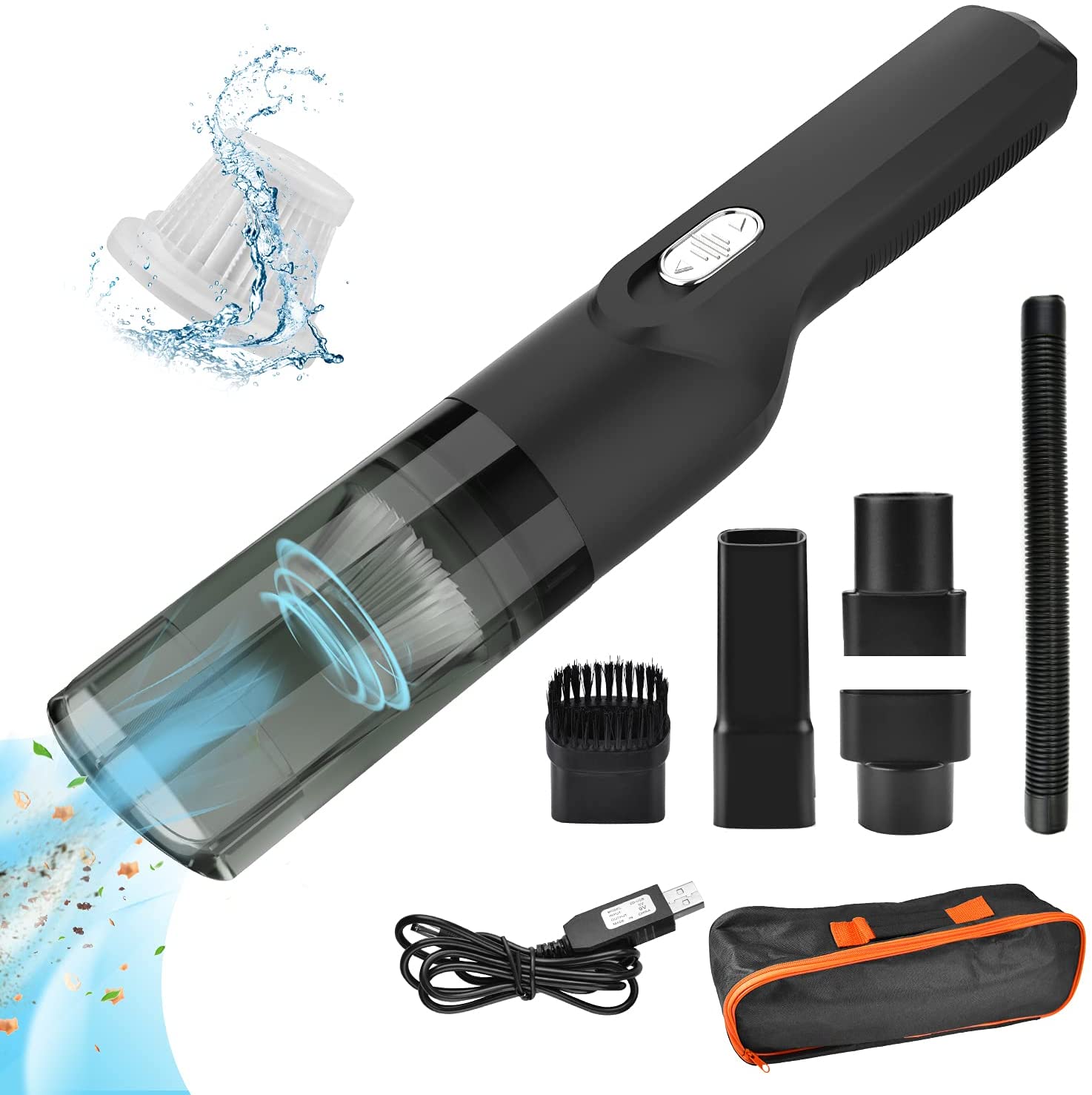 Handheld Vacuum, Car Vacuum Cordless Cleaner with 6000PA Powerful ...