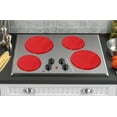 thumbnail image 2 of Round Electric Stovetop Burner Cover Set of 4, Red, 2 of 4