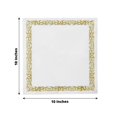 thumbnail image 3 of Efavormart 20 Pack - White Airlaid Paper Cocktail Napkins, Soft Linen - Feel Napkin With Gold Scroll Floral Design - Perfect for Wedding Ceremonies, Birthday, Party, Event, Banquet - 10"x10", 3 of 5