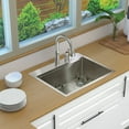 thumbnail image 3 of Transolid Kwsst272210-Mr2 27" Drop In Single Basin Stainless Steel Kitchen Sink -, 3 of 14