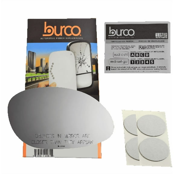 Burco Side View Mirror Replacement Glass - Clear Glass - 5229