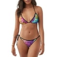 thumbnail image 1 of KLL Ensemble Bikini Imprimé Crème Glacée Arc-en-Ciel pour Femmes, Ensemble Bikini Deux Pièces avec String et Bas Aguichant, 1 of 6