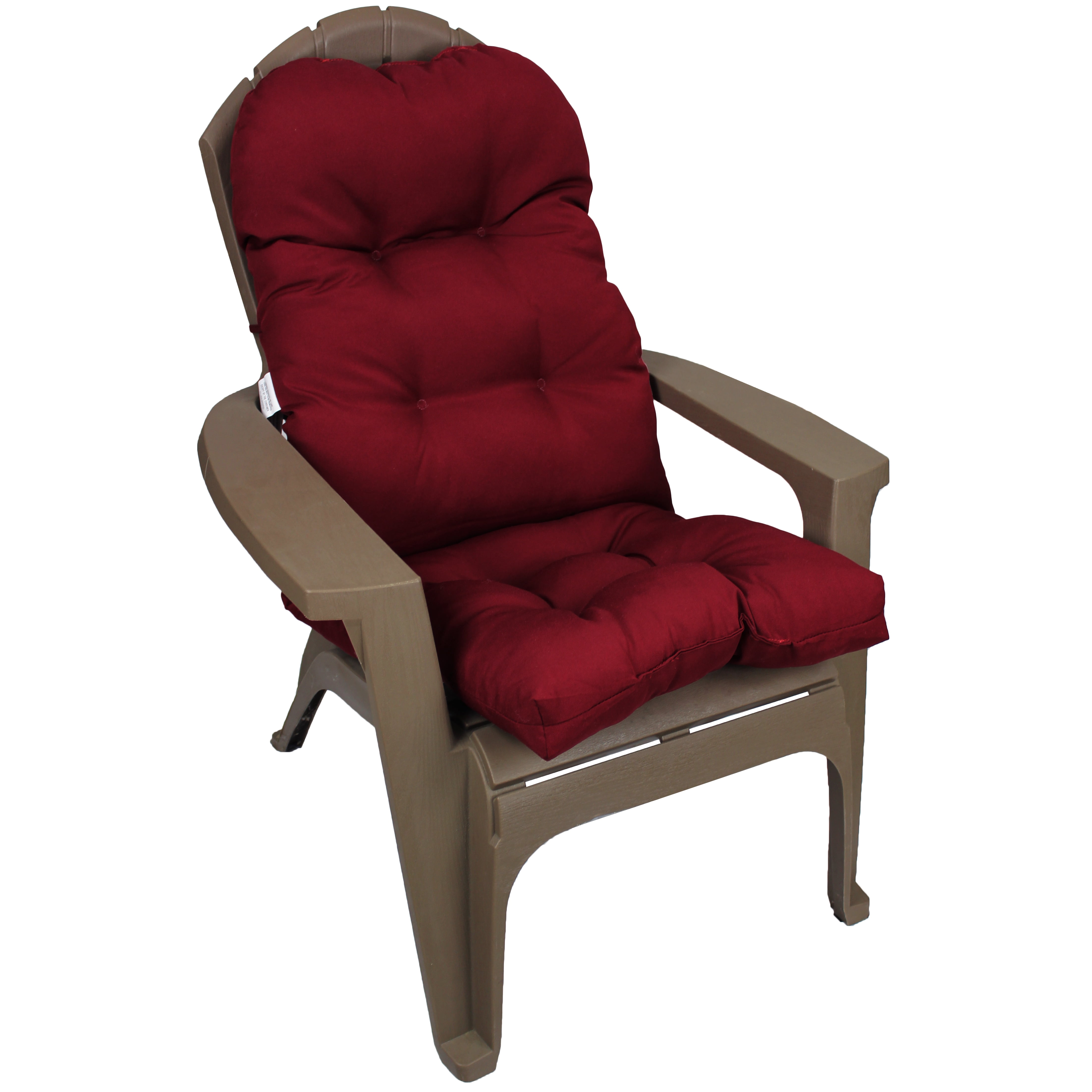 Black Indoor / Outdoor Adirondack Cushion Patio Chair Cushion