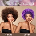 thumbnail image 5 of 3PCS Silk Sleeping Bonnet Set , Wide Band Satin Hair Cap for Women with Curly, Braided or Natural Hair , Super Soft Nighttime Hair Protection, 5 of 6