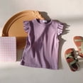 thumbnail image 5 of Ymyiu Girl Tops Girls Short Sleeve Shirts Kids T-Shirt Toddler Basic Crew Neck Top 5T 6T(Purple, 5-6 Years), 5 of 6