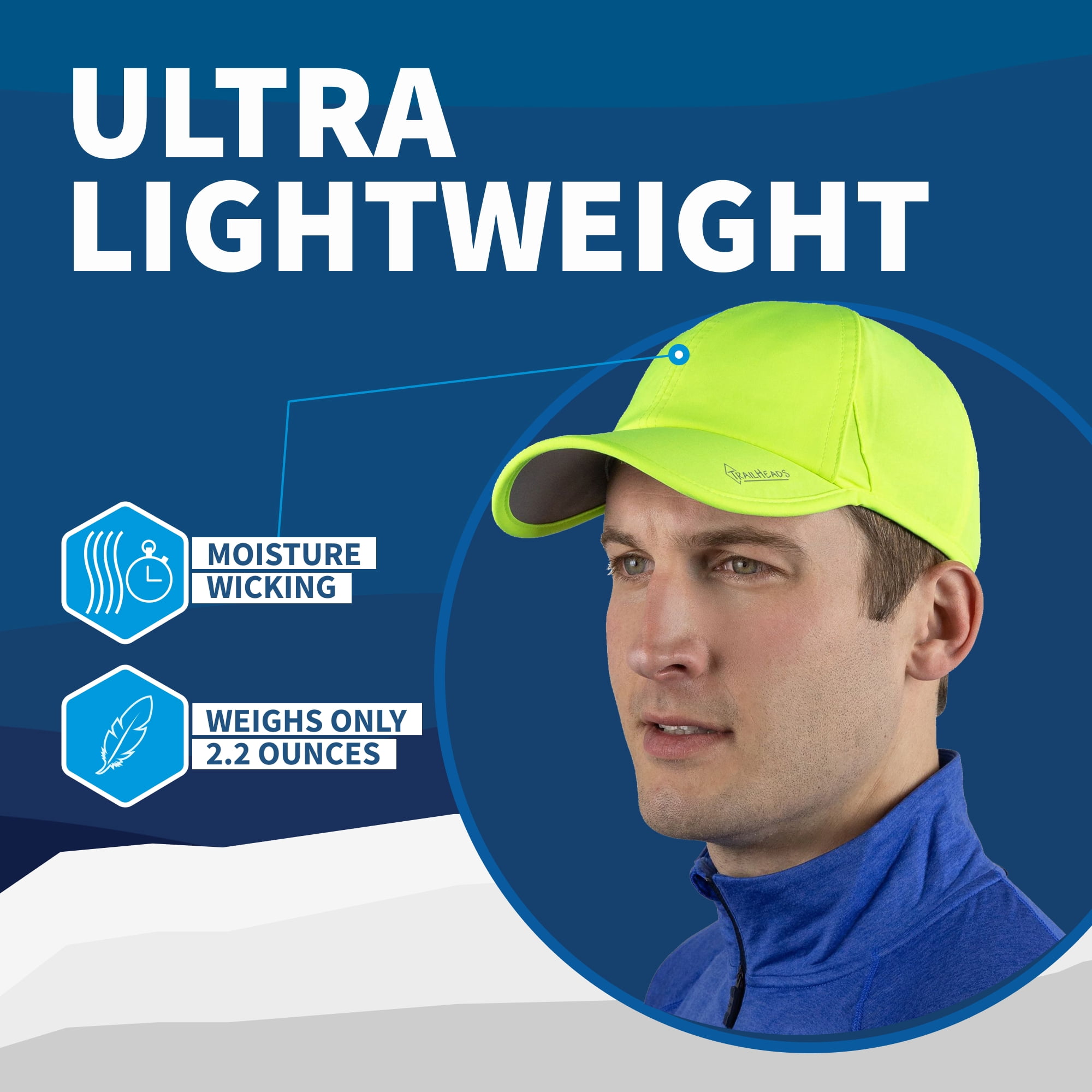 Men’s UV Protection Running Hat - hi vis