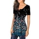 thumbnail image 4 of Pntutb Mujeres Verano Impresión Mangas Cortas O-Cuello Camiseta Suelta Blusa tops Pntutb Pntutb-3977, 4 of 7