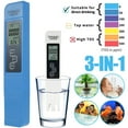thumbnail image 1 of 3 In 1 TDS Water Tester TDS EC Temperature Water Meter 0-9999 ppm Accurate Electric Digital Water PPM Meter Hand-held Water Purity Tester for Drinking Water Swimming Pool Aquarium, 1 of 8