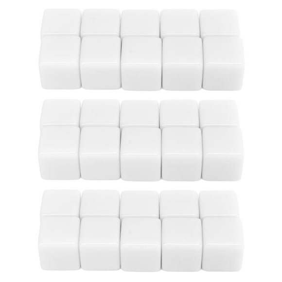 Set de Dados en Blanco YUNYI BRAND 30 Pcs 16mm para Educación Matemática