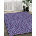 thumbnail image 3 of Ahgly Company Machine Washable Indoor Round Transitional Medium Slate Blue Area Rugs, 3' Round, 3 of 7