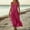 Hot Pink#02, variant on Summer Dresses for Women Plus Size Crewneck Slim Waist Sleeveless Flowing Spaghetti Strap Round Hole Maxi Dress Casual Solid Oversized Round Neck Loose Long Dress