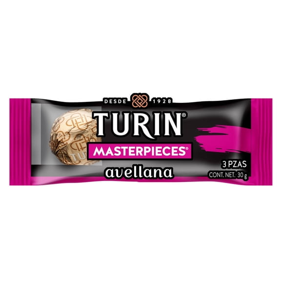 Chocolate con leche Turin Masterpieces relleno de ganache de chocolate con leche y sabor avellana 30 g