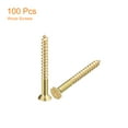 thumbnail image 3 of Tornillos de Latón para Madera Unique Bargains 100uds M3 x 30mm Ranurado Cabeza Plano, 3 of 6