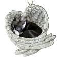 thumbnail image 5 of Boston Terrier Sleeping Angel Wings Car Mirror Ornament - Pet Memorial Gift & Xmas Decor, 5 of 5