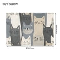 thumbnail image 4 of Yayeee Bath Rug for Bathroom Floor Non Slip Rectangle Fluffy Soft Absorbent Mat, 16"x24", Blue Cute Cats, 4 of 7