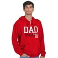 thumbnail image 4 of Fathers Day World's Greatest Dad No 1 Men's Big & Tall Graphic Zip Up Hoodie Brisco Brands 2X, 4 of 5