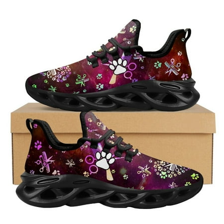 

Fashion Dog Barber Galaxy Print Cushioning Fitness Sneakers Shockproof Lightweight Casual Running Shoes Zapatillas