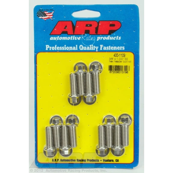 ARP INC. 400-1109 3/8 X 1.000 SS HEX HEADER BOLT KIT
