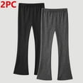 thumbnail image 2 of ZACPNCV 2PC Girls Flare Leggings Toddler Cotton Long Bottom Pants Bronze 3-4 Years, 2 of 4