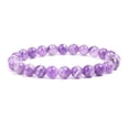 thumbnail image 2 of Natural Stone Beads Bracelet For Women Men Amethysts Crystal Quartzs Aquamarines Jades Jewelry Agates Elastic Bangle Bracelets, 2 of 5