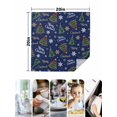 thumbnail image 4 of Blue Christmas Cloth Napkins Set of 8 Reusable Dinner Napkins, Winter Pine Tree Gold White Snowflakes Cocktail Napkin Washable Table Napkins for Wedding/Holiday Party/Baby Shower 20"x20", 4 of 7