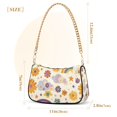 thumbnail image 3 of FORMRS Womens Shoulder Bag with Chain Strap Clutch Purse Cute Tote Handbag, Beige Retro Rainbow, 3 of 7