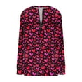 thumbnail image 2 of Craaazy Women's Valentine Half Zip Long Sleeve Sweatshirts Gifts, 2 of 5