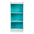 IRIS USA, 3Tier Storage Organizer Shelf with Footboard, White and Blue