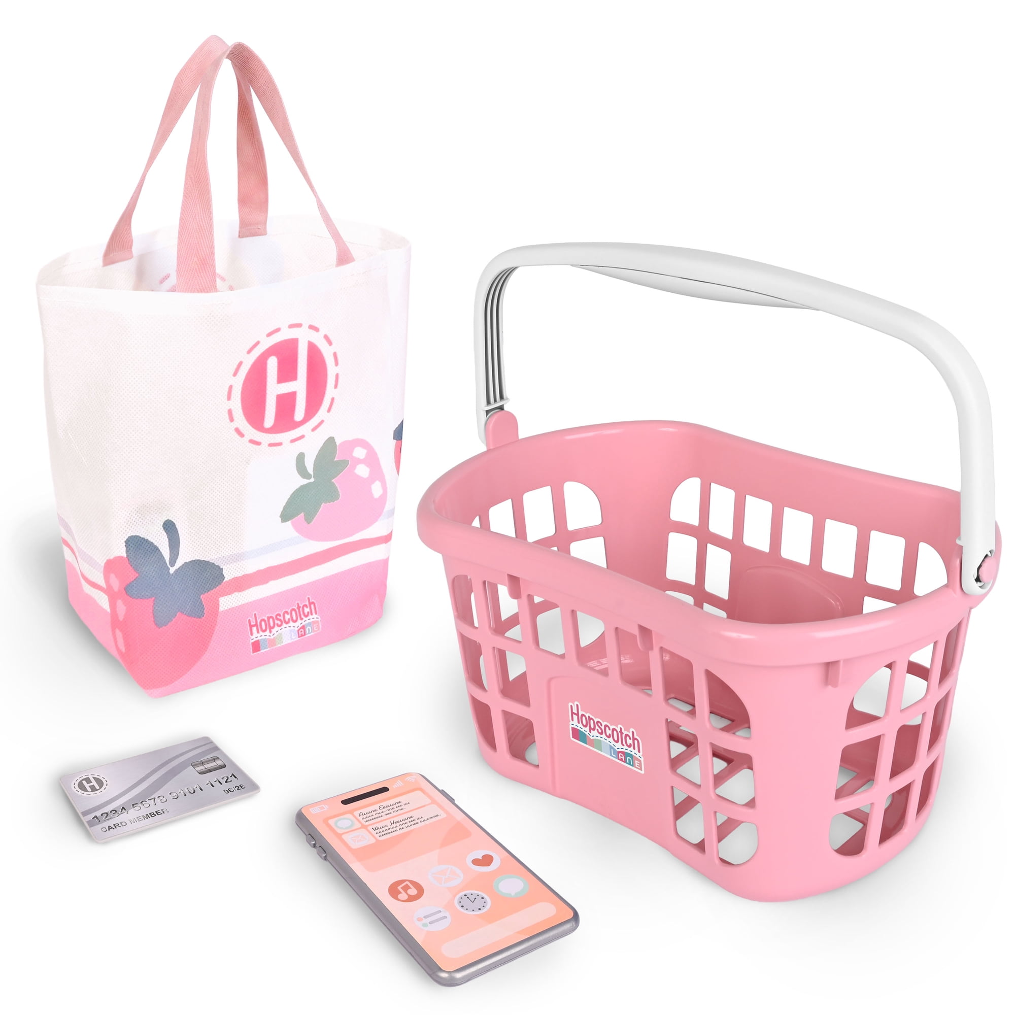 Hopscotch Lane Shopping Basket Set Children Ages 3 and up