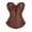 Brown, variant on Corsets for Women Overbust Bustier Vintage Lace Up Ruffles Halloween with Bow Tie Front Elegant Adjustable Girdle for Women Blue L
