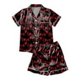 thumbnail image 5 of Afdoent Valentines Pajamas For Women Valentine's Day Graphic Printed Pajamas Set Sleepwear Loungewear Button Down Pj Sets Fashion Sleepwear Comfortable, 5 of 5