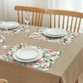 thumbnail image 3 of Set of 4 Floral Bloom Table Mats, Wrinkle Free Heat Resistant Flax Placemats with Butterfly, Bee, and Wildflower Pattern for Farmhouse Dining Decor, 3 of 6