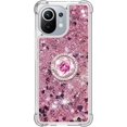 thumbnail image 2 of for Xiaomi Mi 11 5G Case, Creativity Clear Quicksand Glitter Flowing Liquid Floating Soft TPU Case w/Stand Bling Diamond Sparkle Phone Cover for Xiaomi Mi 11 5G  Rose Gold, 2 of 14