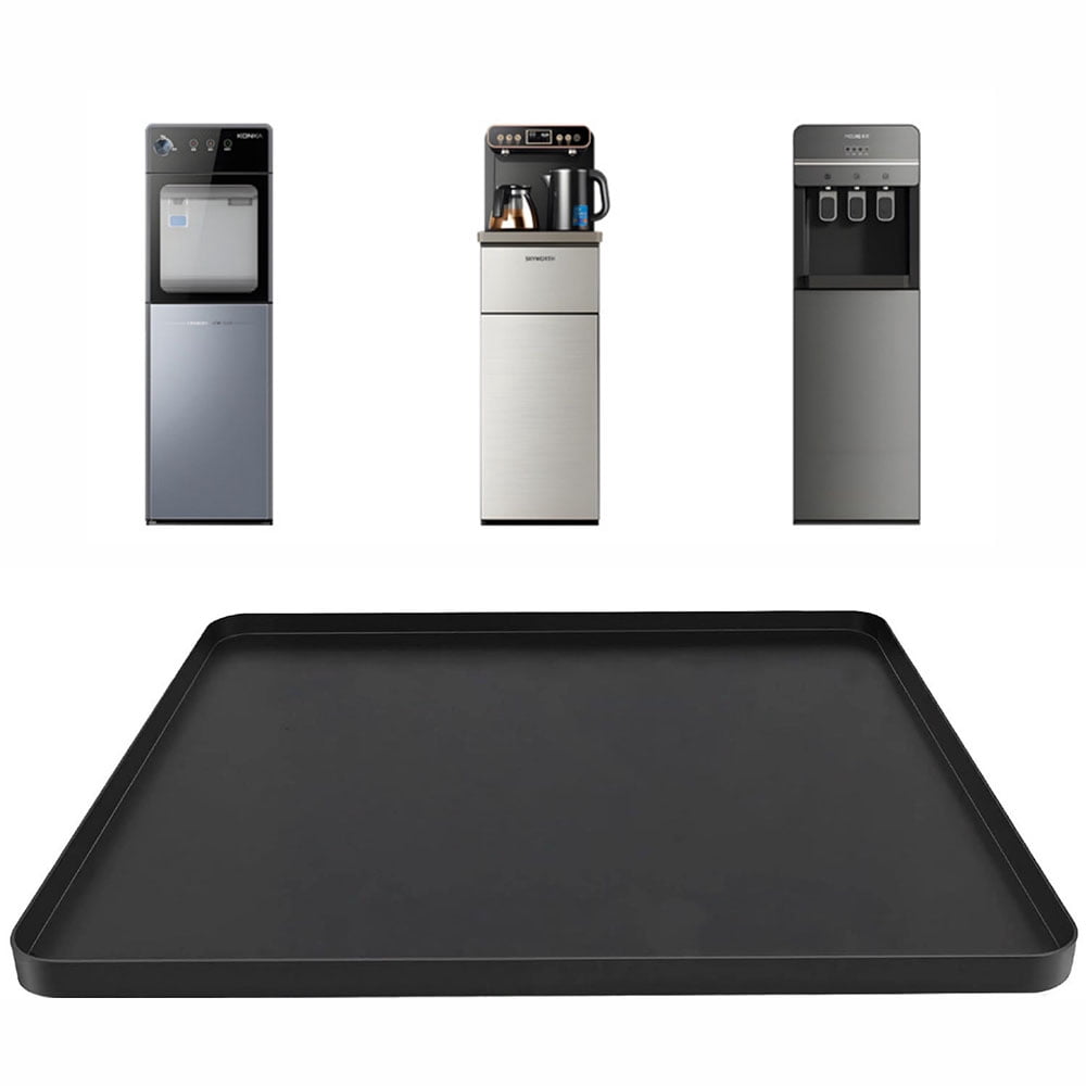 TOP-MAX Silicone Refrigerator Anti-Slip Mat, for Mini Fridges, Floors, Washing Machine Mat, Dryer Mat, Easy Storage, Size M (Black)
