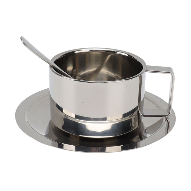 Taza De Té Latte Cappuccino, Juego De Tazas De Café Con Aislamiento Multiusos Simple Moderno A Prueba De Herrumbre Con Platillo De Cuchara Para El Hogar ANGGREK No
