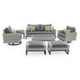 thumbnail image 2 of RST Brands Milo Gray Wicker 7 Piece Patio Conversation Set with Swivel Club Chairs, 2 of 11