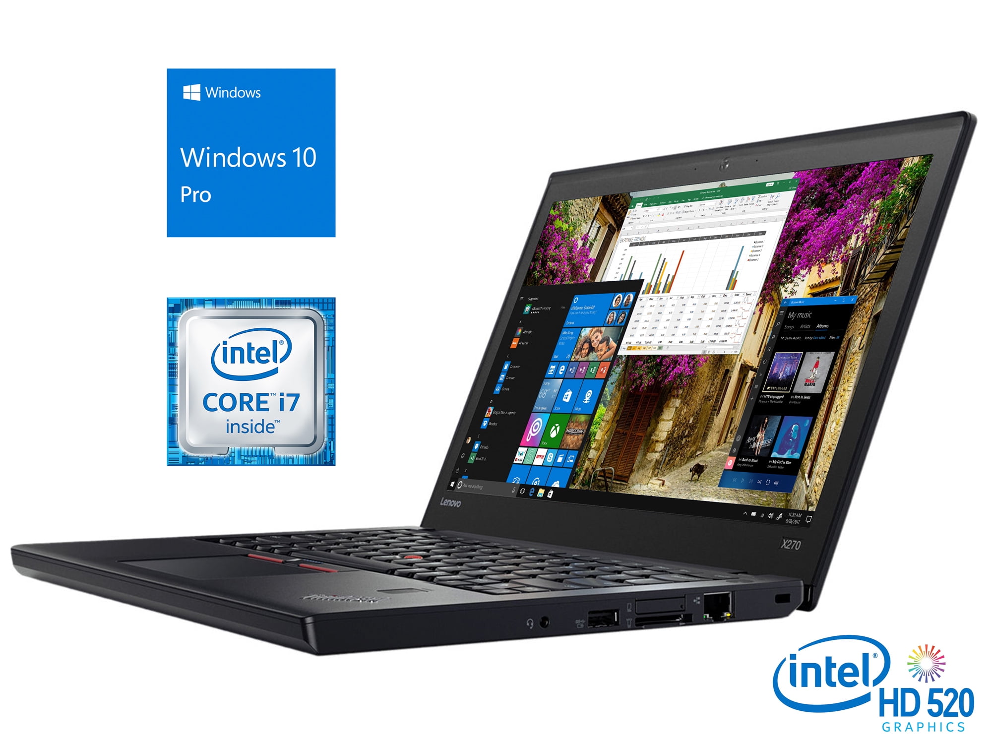 Lenovo ThinkPad X270 Notebook, 12.5" FHD Display, Intel DualCore i7