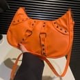 thumbnail image 3 of Bolsa de mano para mujer a la moda con remaches geniales para regalo (naranja) Tmvgtek Para Estrenar, 3 of 8