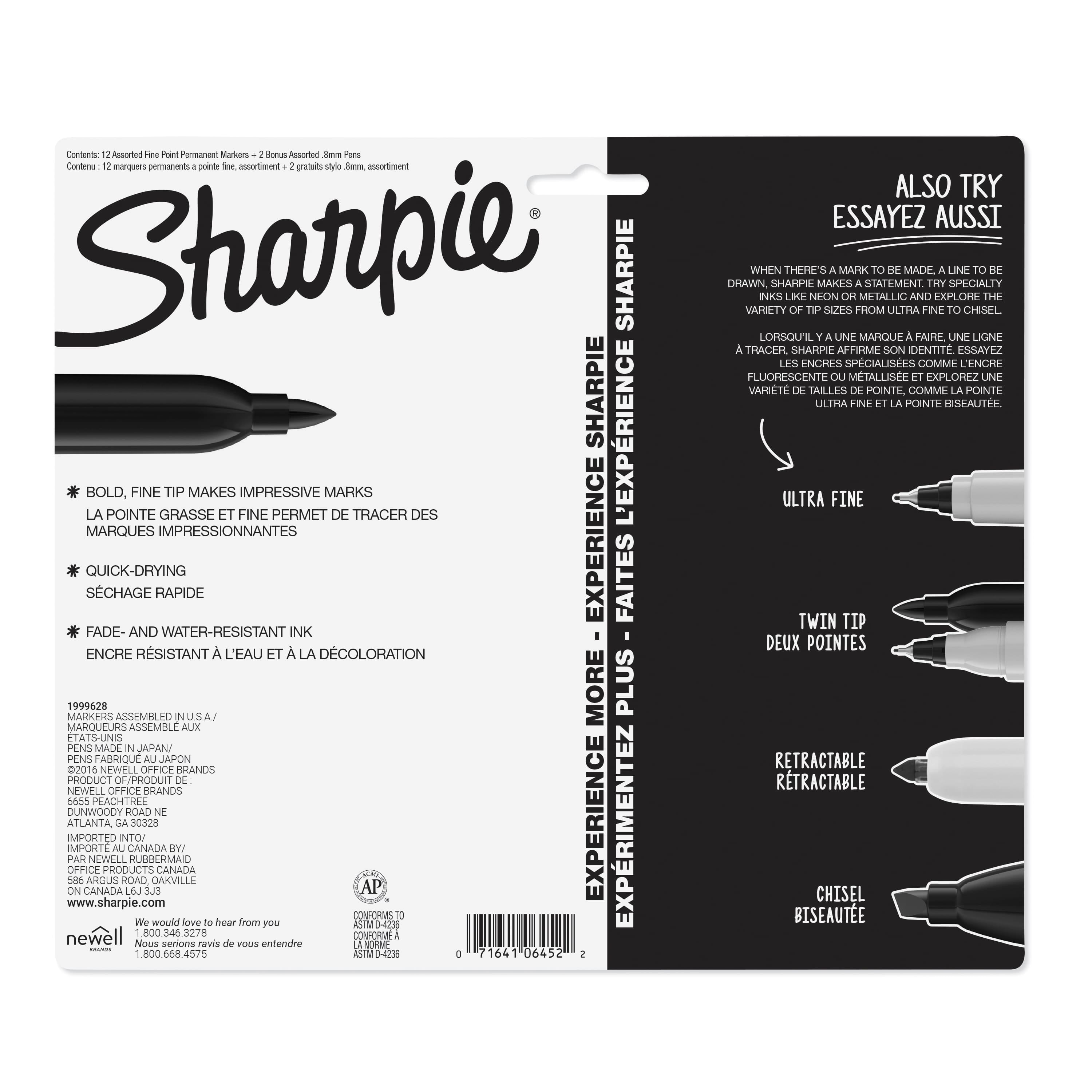 6 Packs: 14 ct. (84 total) Sharpie® Fine Point Markers & Bonus