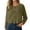 Green, variant on Women Lightweight Cropped Cardigans Sweaters Trendy Long Sleeve Button down Knit Sweater Fall Crew Neck Striped Embossing Knitted Outwear Tops Green One Size