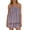 01Purple, variant on Women's Gingham 2 Piece Pajama Set Flowy Peplum Babydoll Cami Top Wide Leg Shorts Summer Loungewear Outfit (01Purple ,L)