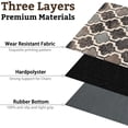 thumbnail image 3 of Office Chair Mat for Hardwood & Tile Floor,Modern Chocolate Geometric 36"x48" Computer Chair Mat for Rolling Chairs Carpet,Under Desk Non Slip Gaming Rug,Low-Pile Rubber Backing Large Protector Mat, 3 of 6